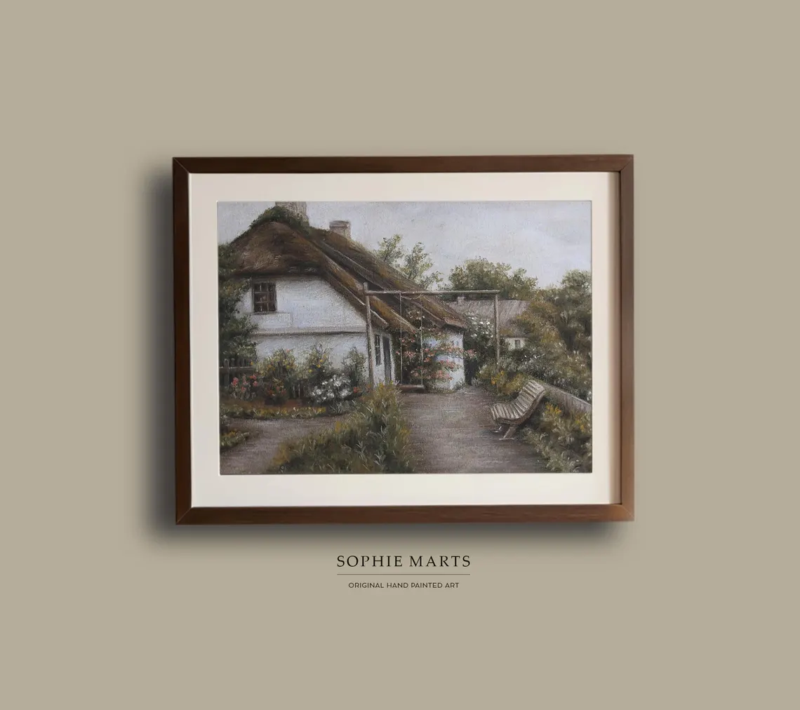 Cottage Serenity – Original Soft Pastel Painting