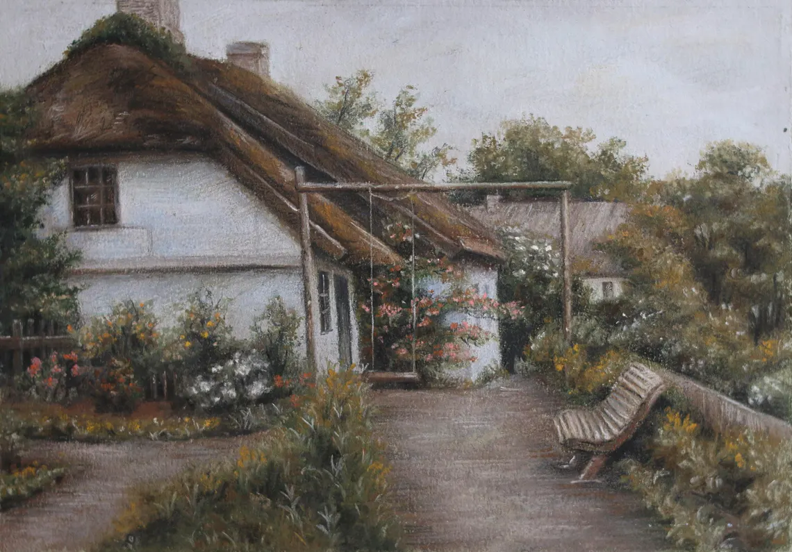 Cottage Serenity – Original Soft Pastel Painting