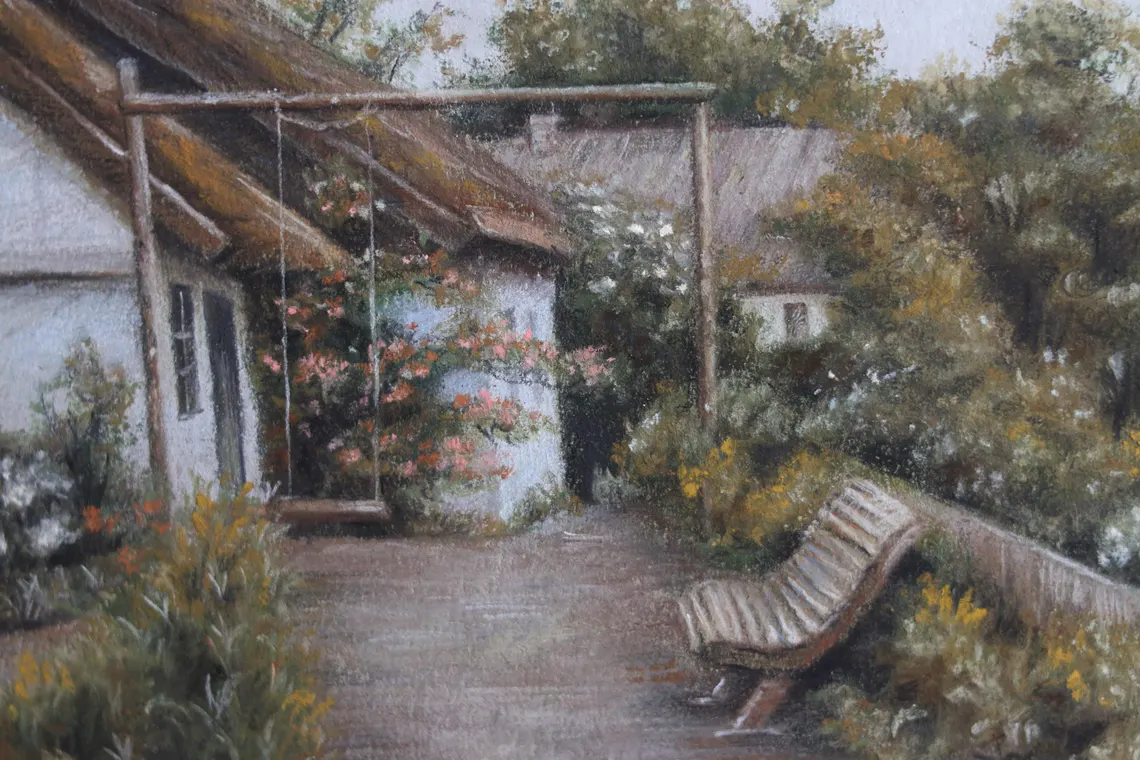Cottage Serenity – Original Soft Pastel Painting