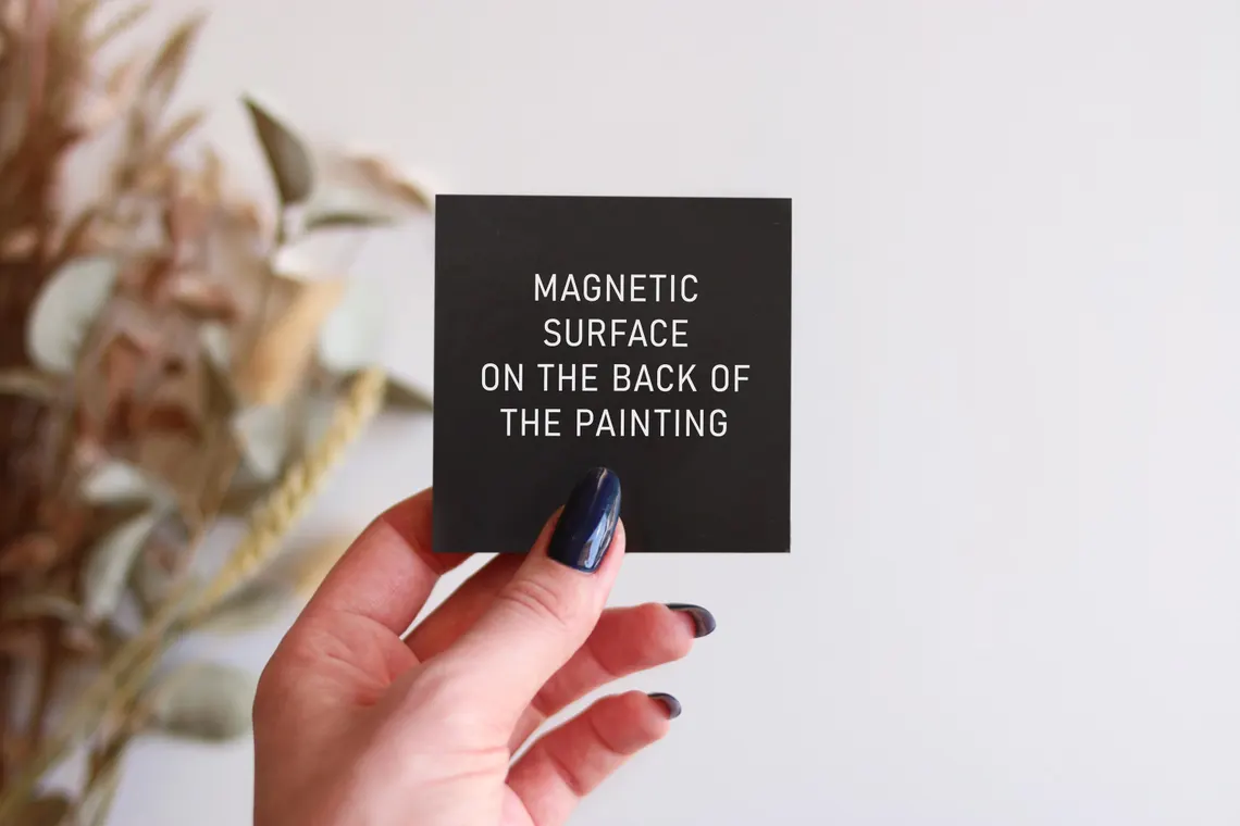 Miniature Mountain River Acrylic Painting with Magnet