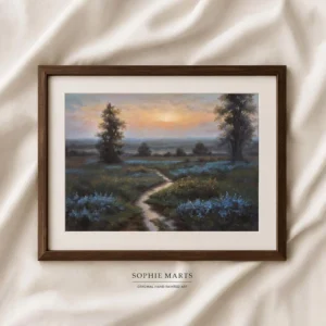 Stunning Sunset Meadow Path