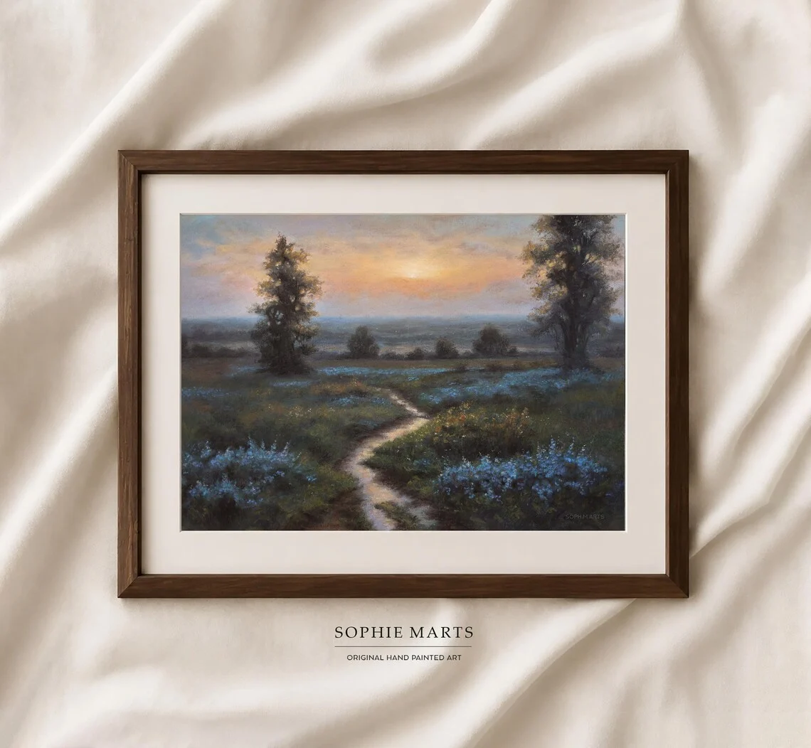 Stunning Sunset Meadow Path