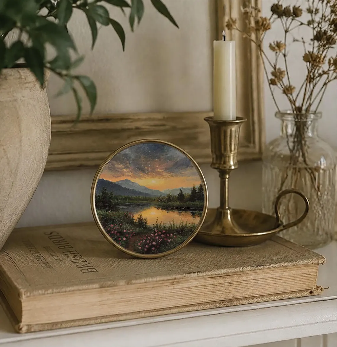 Beautiful Mini Sunset Lake Landscape
