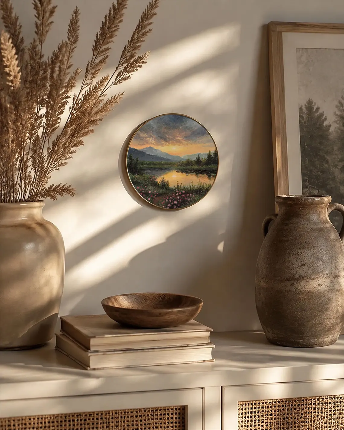 Beautiful Mini Sunset Lake Landscape