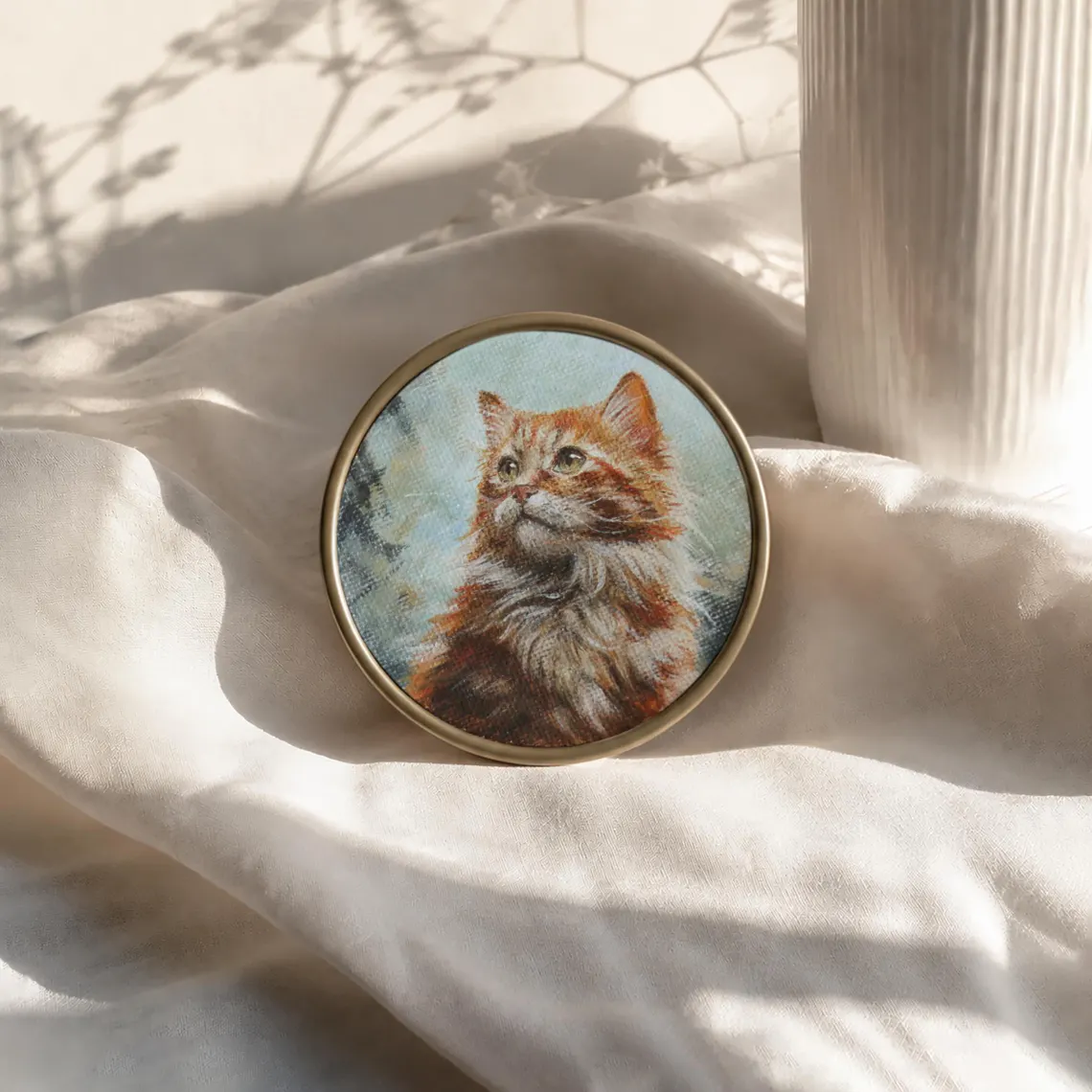 Adorable Fluffy Ginger Cat
