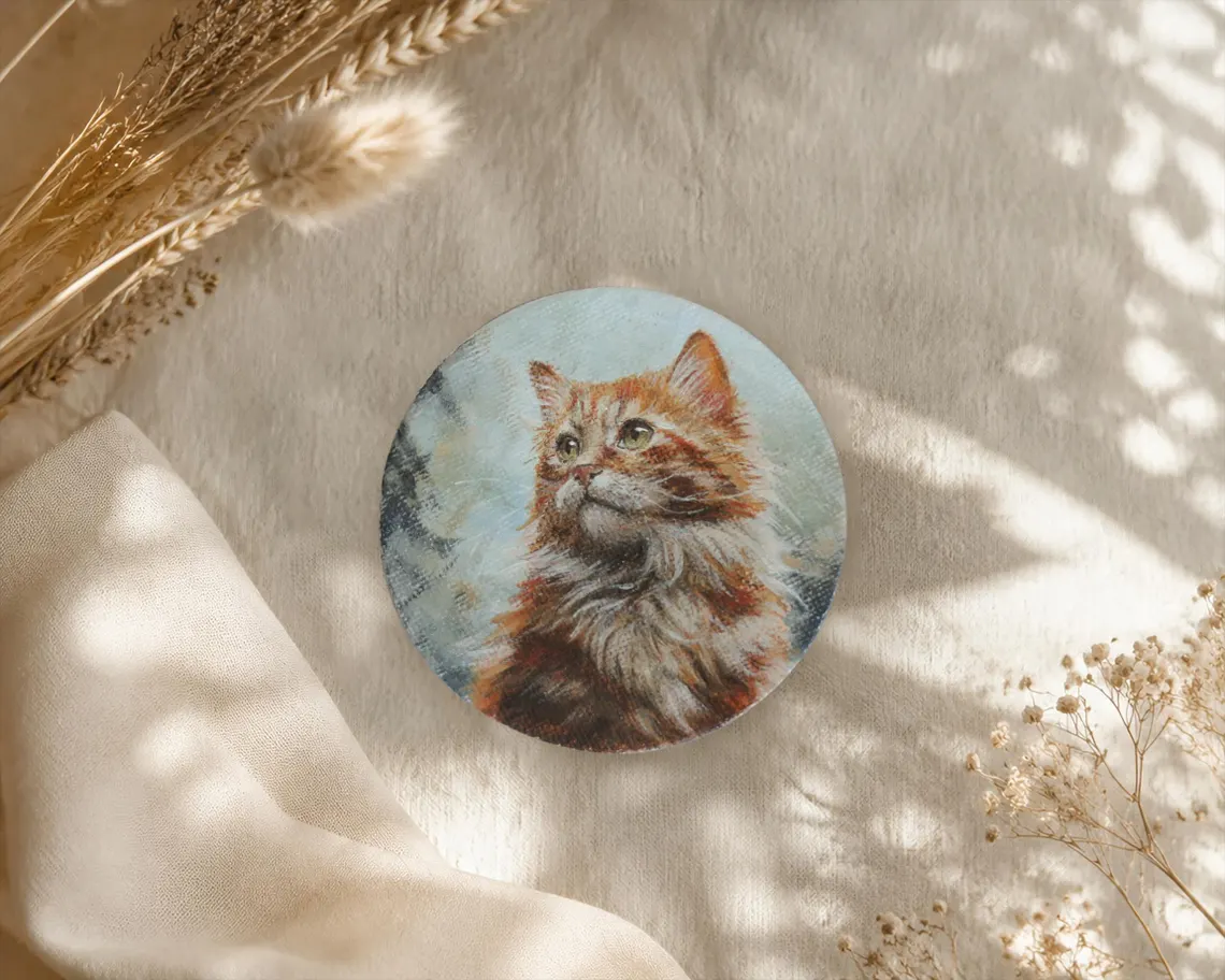 Adorable Fluffy Ginger Cat