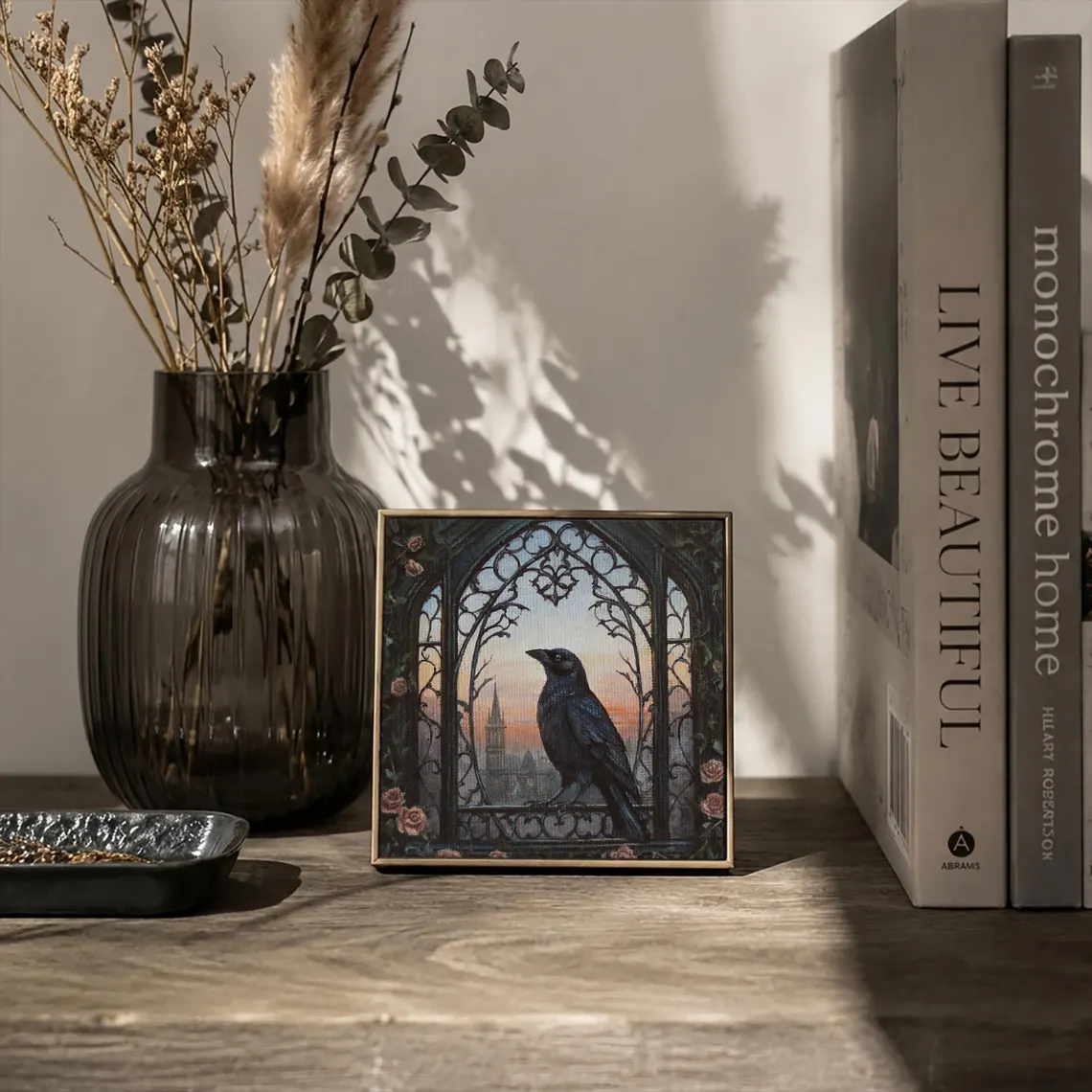 Gothic Raven Mini Painting