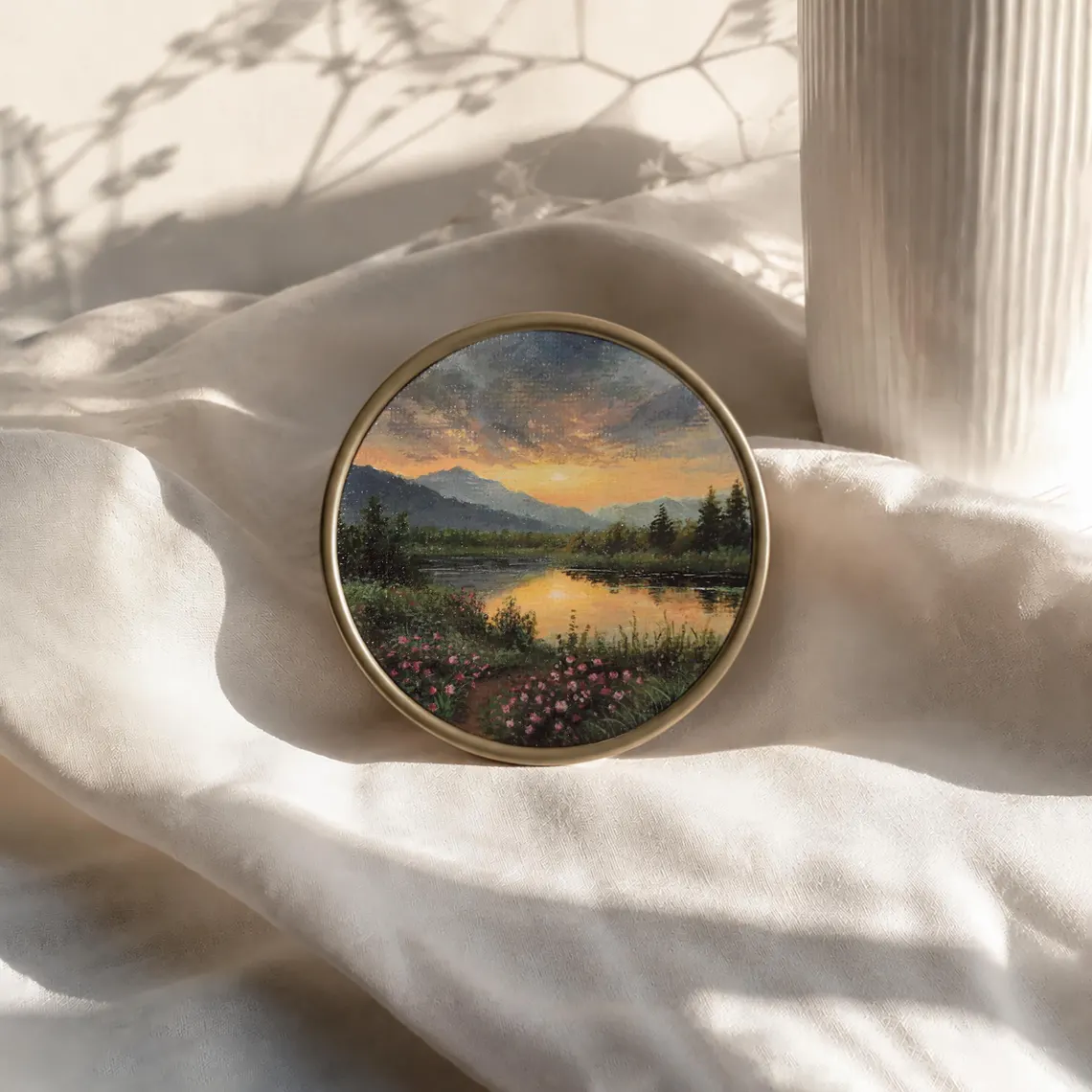 Beautiful Mini Sunset Lake Landscape
