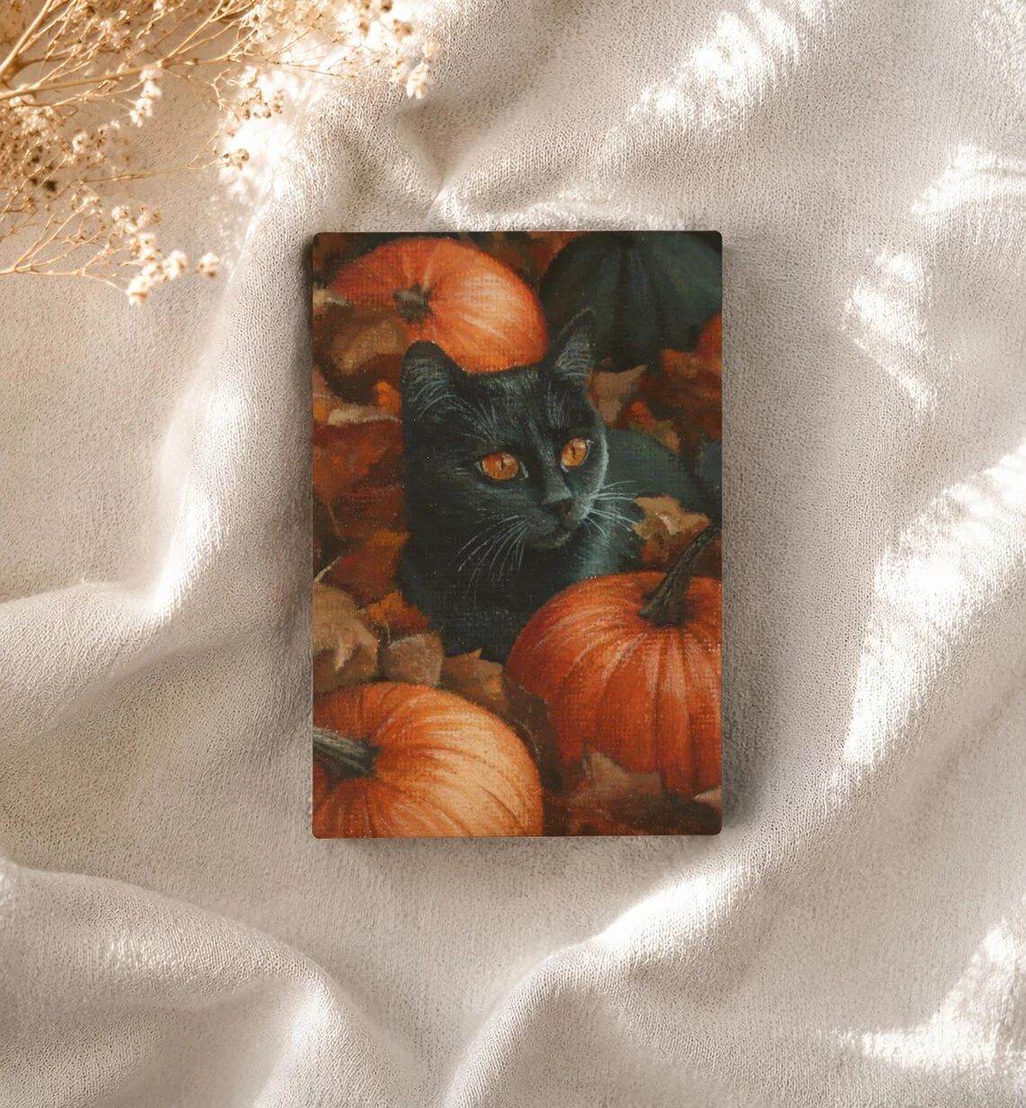 Black Cat Acrylic Painting