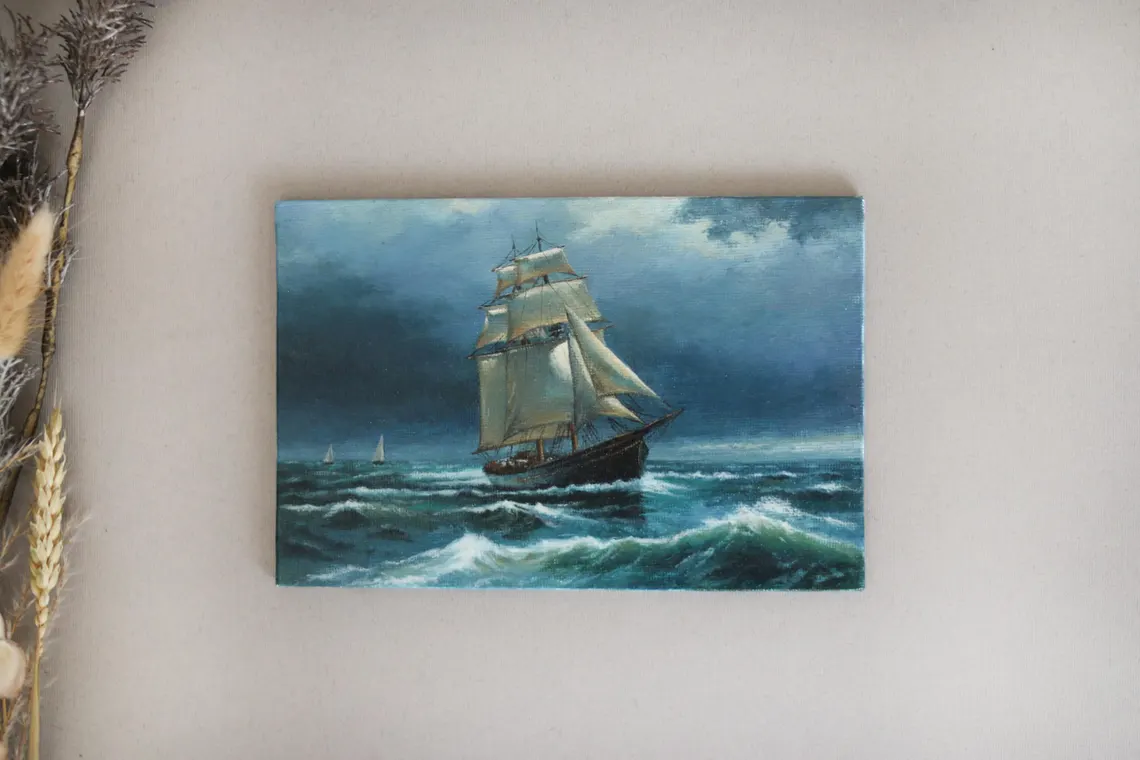 Stormbound Voyage - Miniature Seascape
