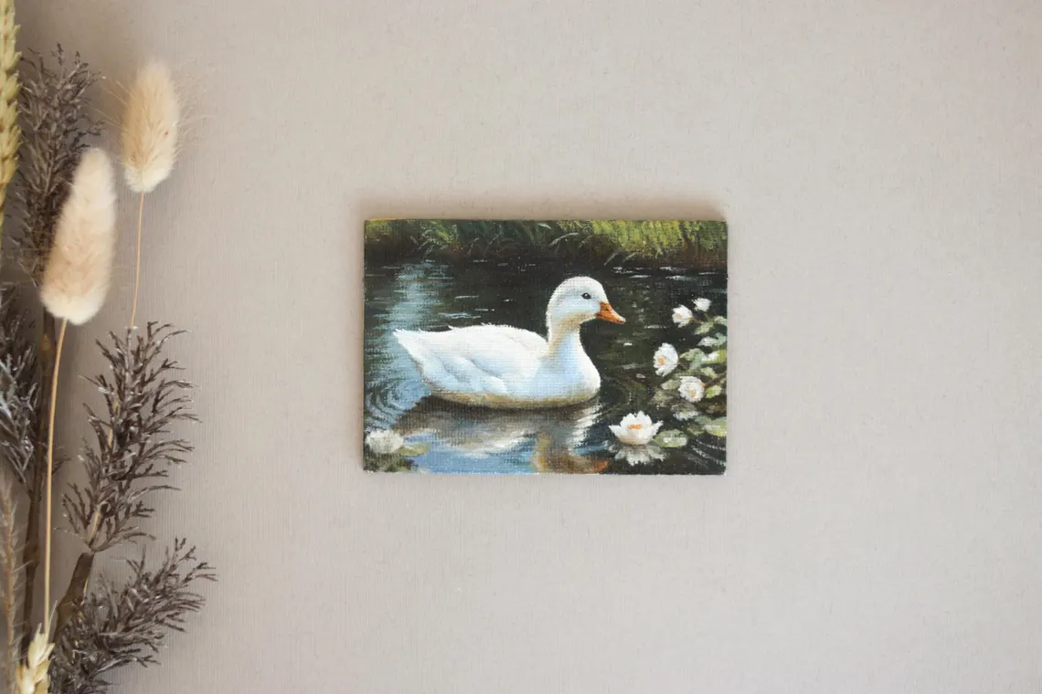 Serene Duck by the Pond
