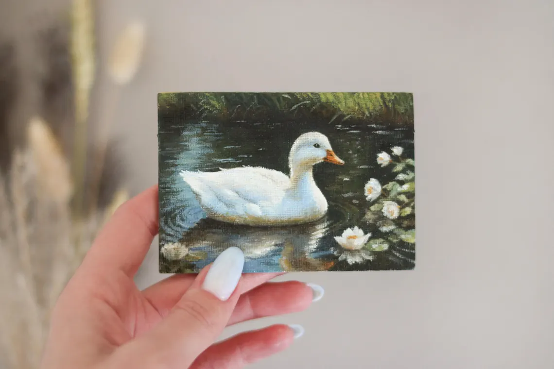 Serene Duck by the Pond