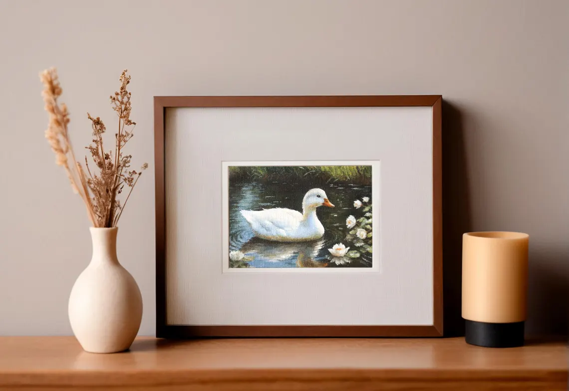 Serene Duck by the Pond