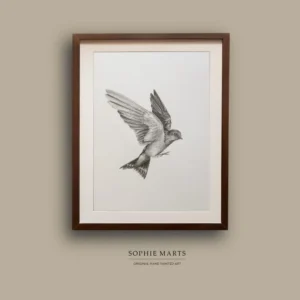 Graceful Flight – Realistic Bird Drawing
