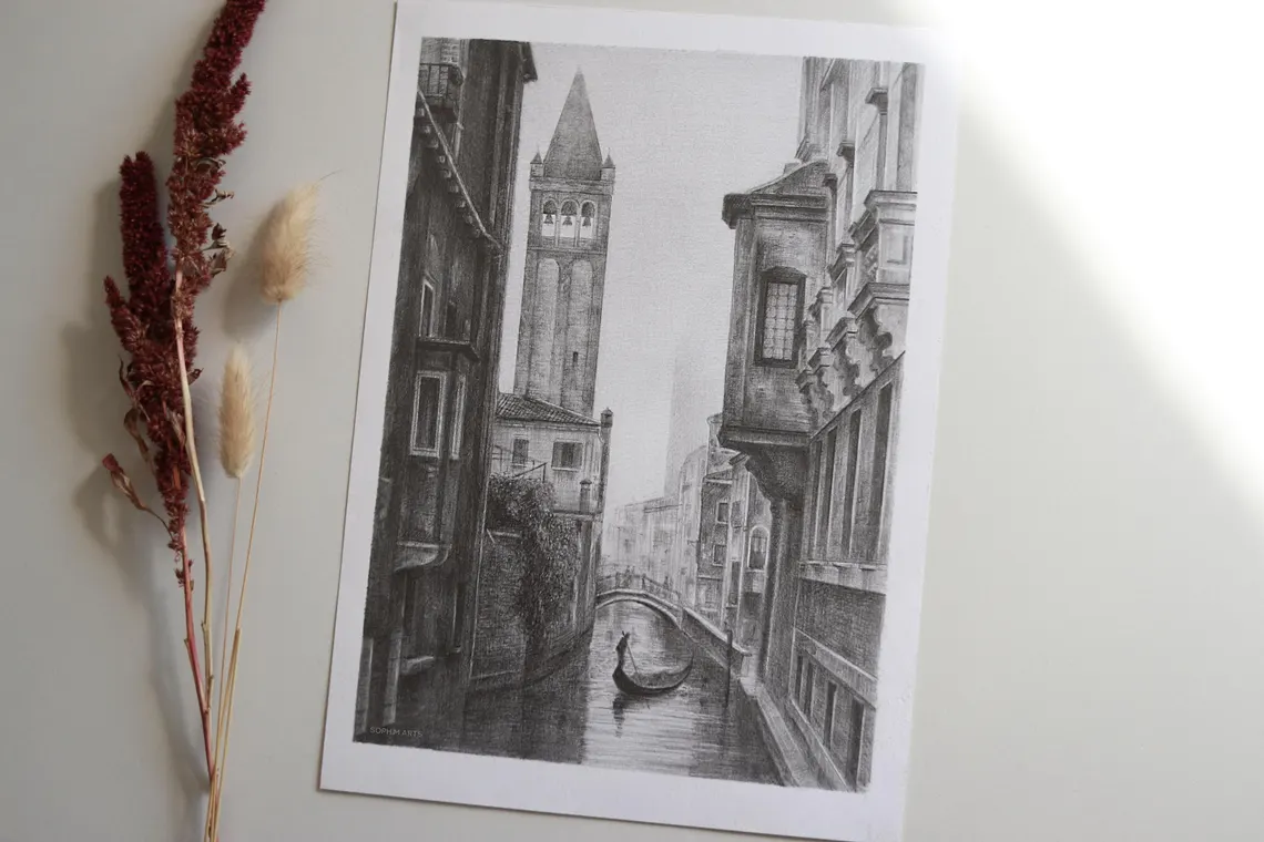 Venetian Dreams – Graphite Pencil Drawing