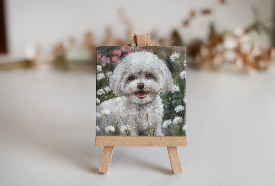 Fluffy White Dog Miniature