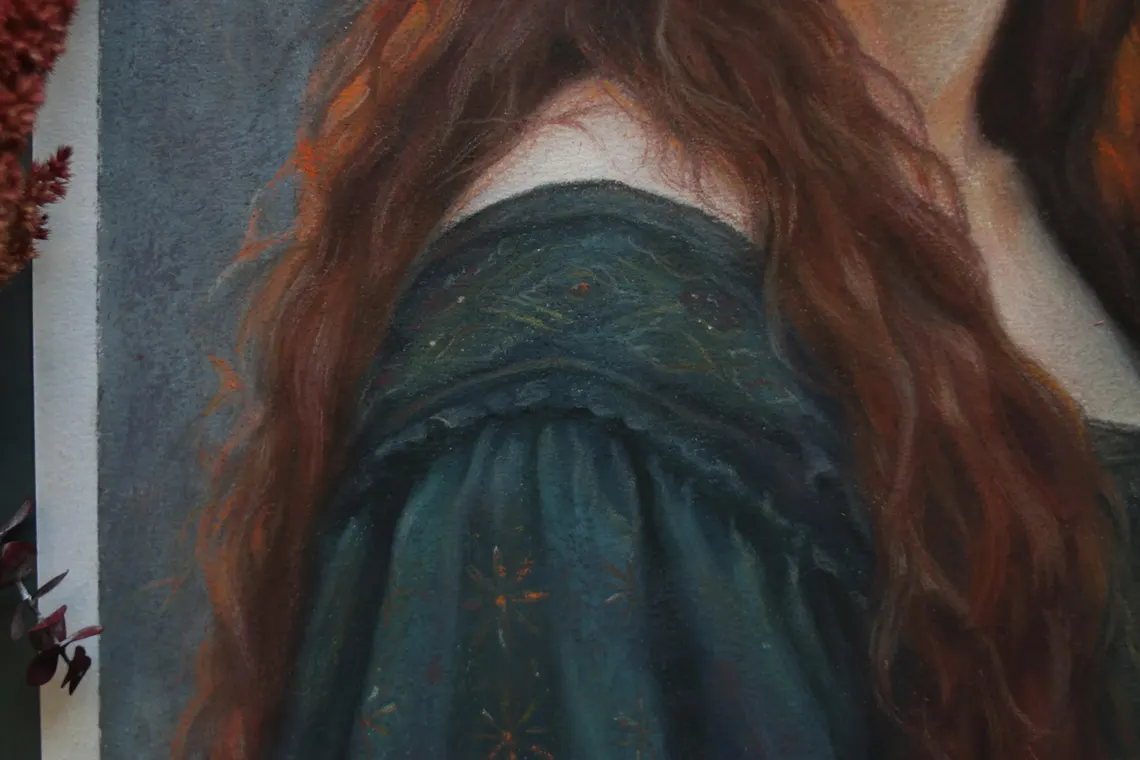 Mystical Redhead Woman Portrait