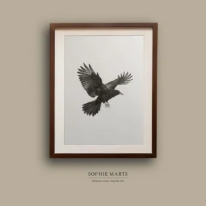Flight of the Raven – Graphite Drawing