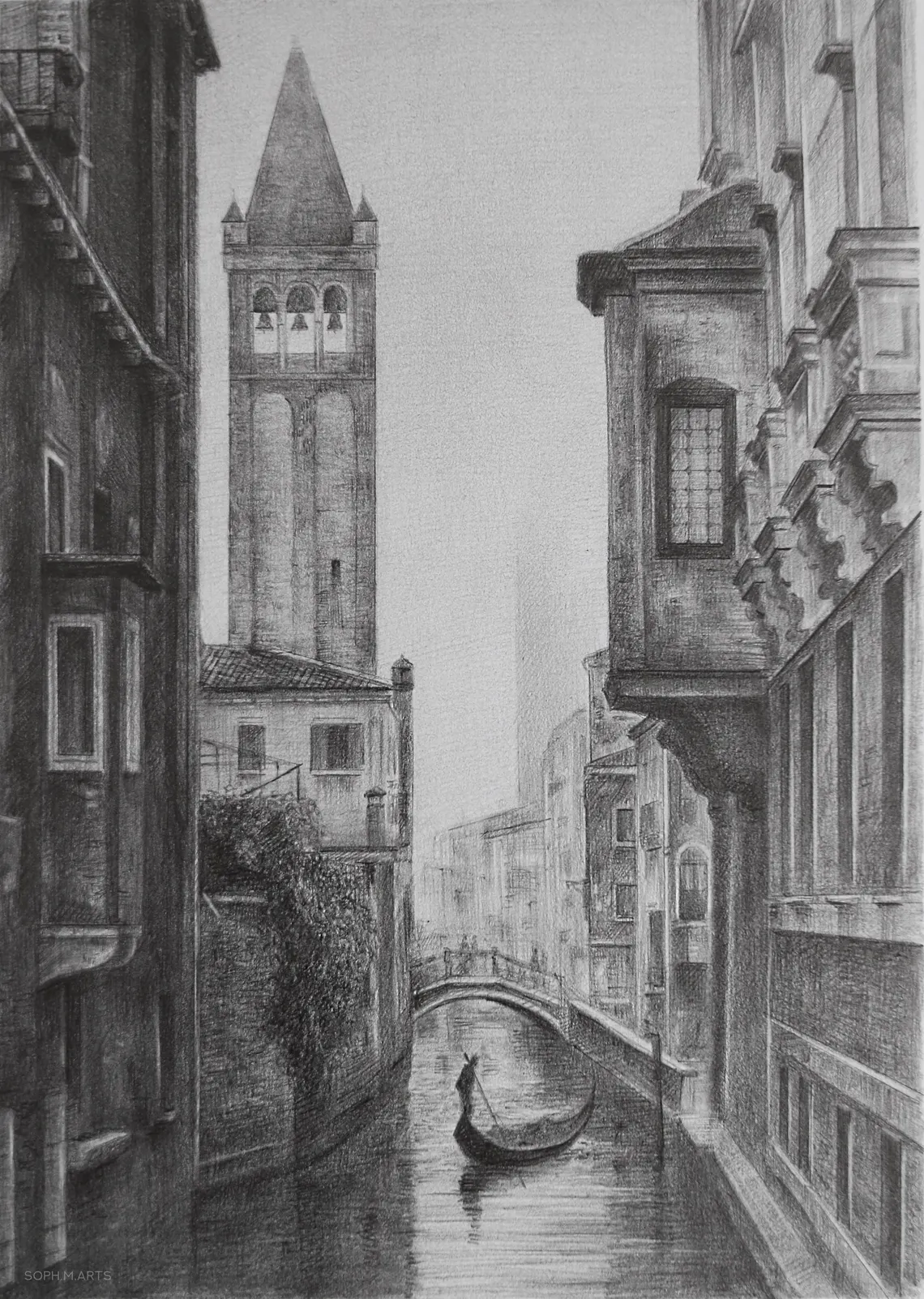 Venetian Dreams – Graphite Pencil Drawing