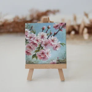 Cherry Blossoms – Miniature Acrylic Painting