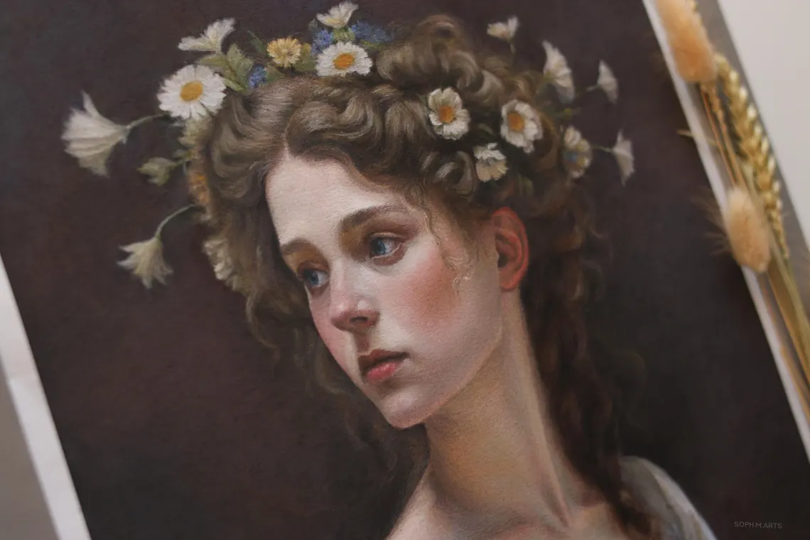 Maiden with Blossoms