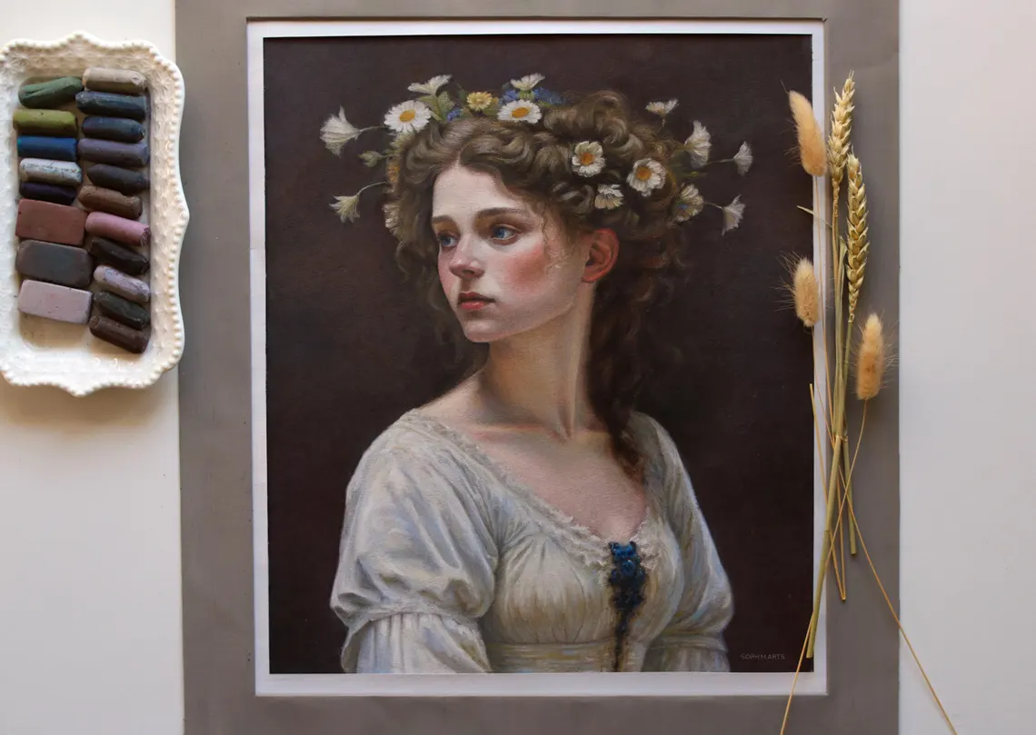Maiden with Blossoms