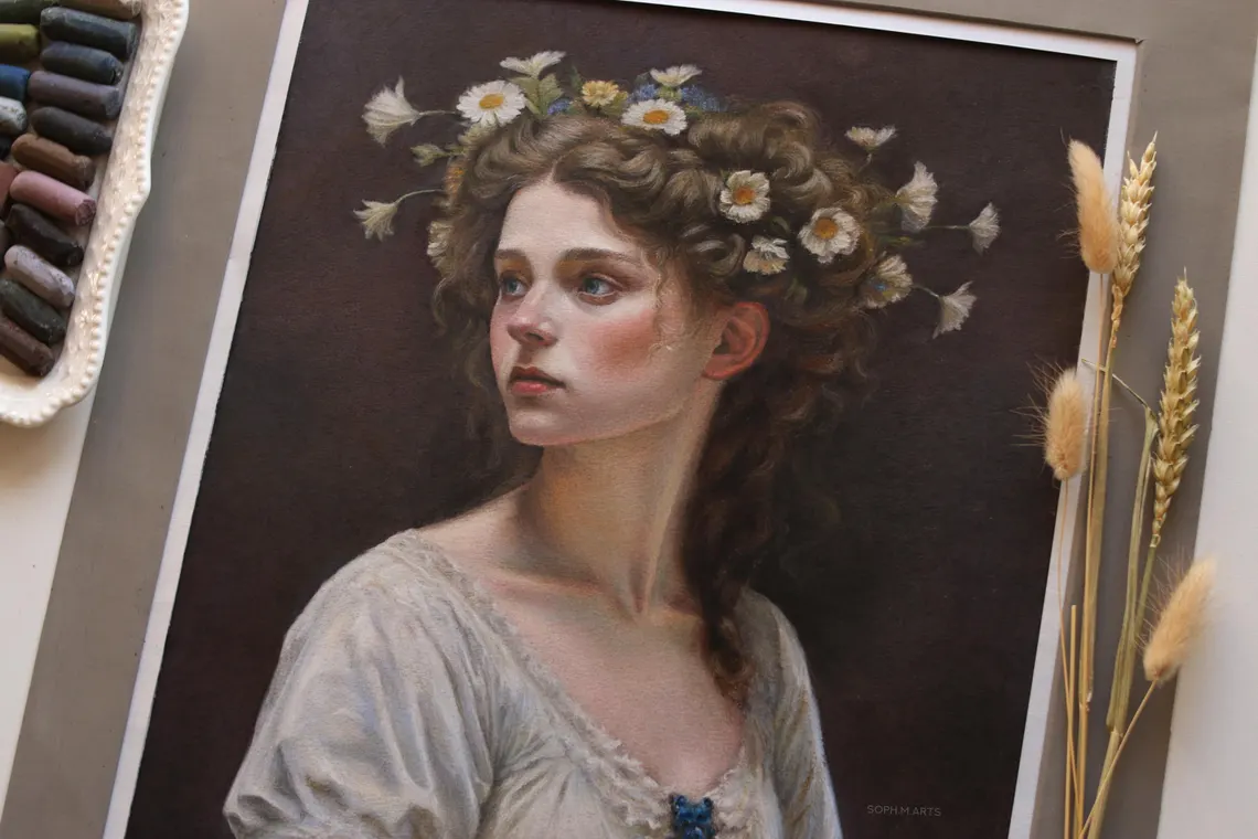 Maiden with Blossoms