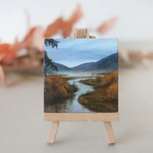 Miniature River Valley Painting