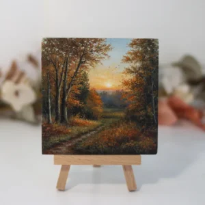 Miniature Autumn Landscape Painting
