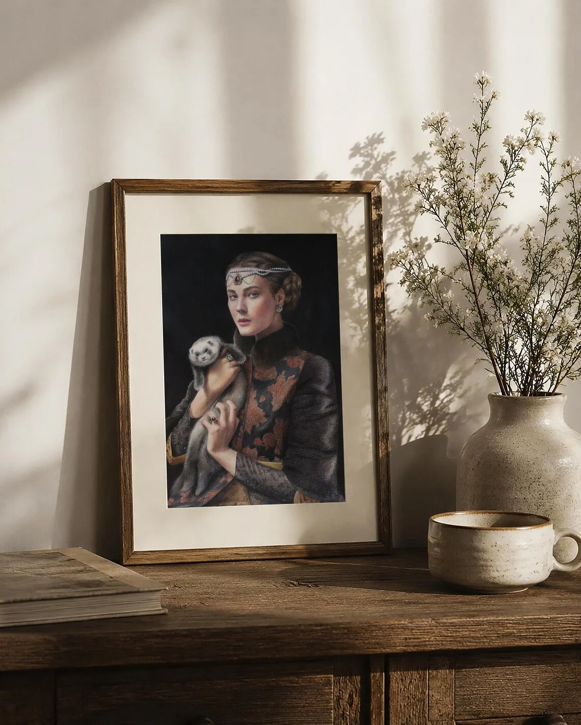 Noble Lady with Ferret Portrait