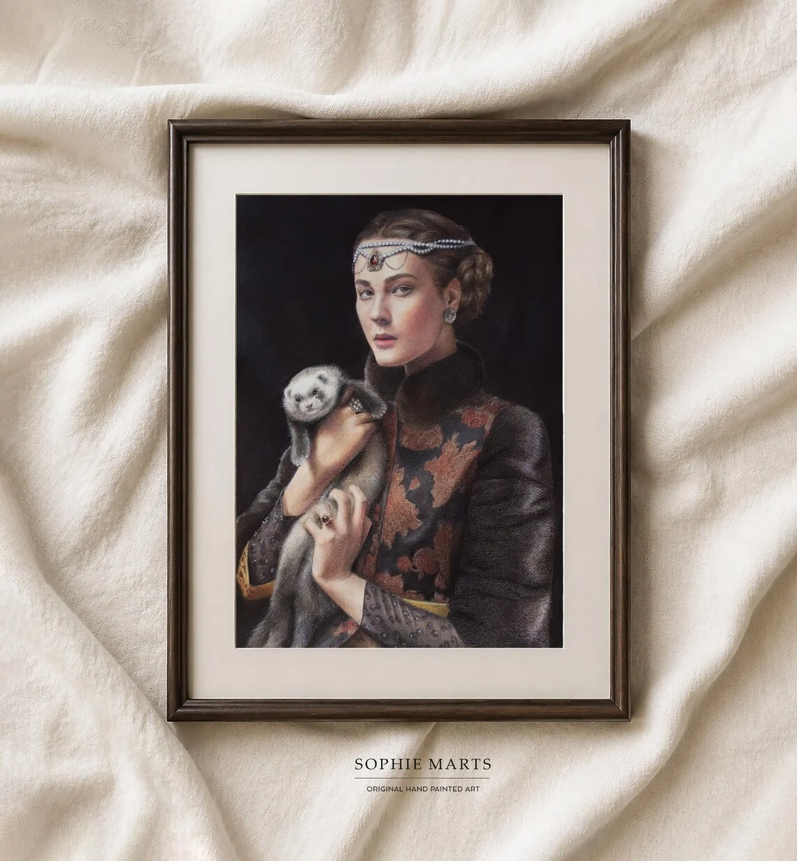 Noble Lady with Ferret Portrait