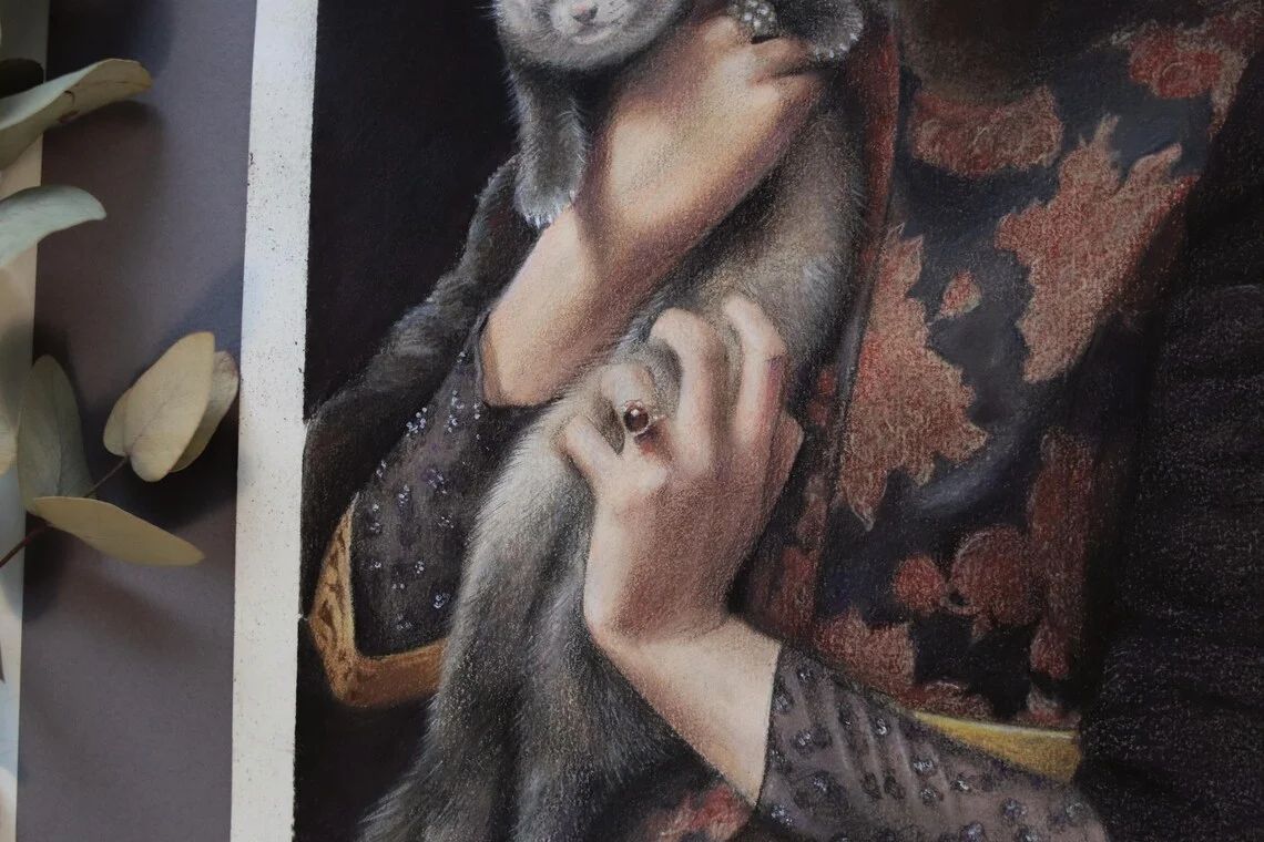 Noble Lady with Ferret Portrait